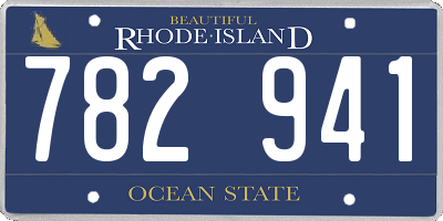 RI license plate 782941