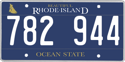 RI license plate 782944