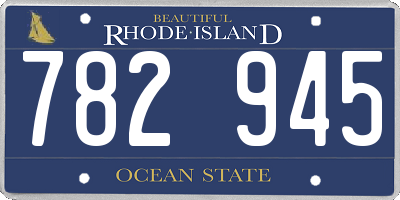 RI license plate 782945
