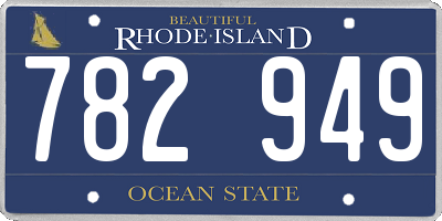 RI license plate 782949