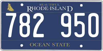 RI license plate 782950