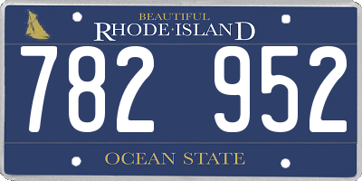 RI license plate 782952