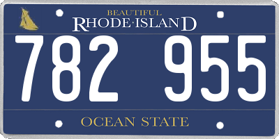 RI license plate 782955
