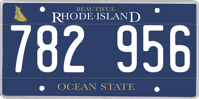 RI license plate 782956