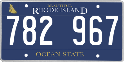 RI license plate 782967