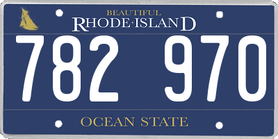 RI license plate 782970