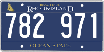 RI license plate 782971
