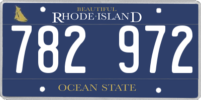 RI license plate 782972