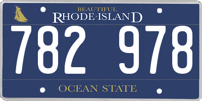 RI license plate 782978