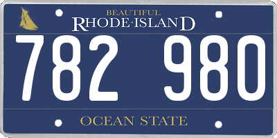 RI license plate 782980