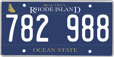 RI license plate 782988