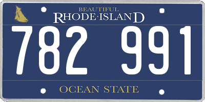 RI license plate 782991