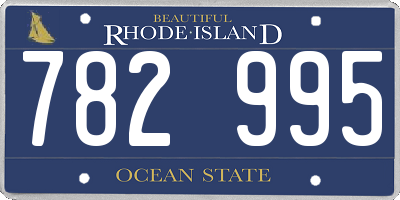 RI license plate 782995