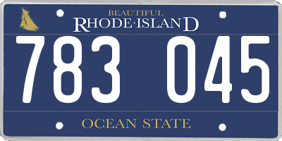 RI license plate 783045