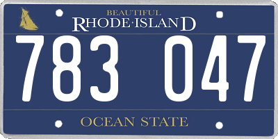 RI license plate 783047