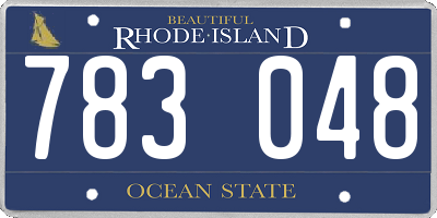 RI license plate 783048