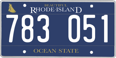 RI license plate 783051