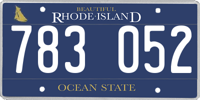 RI license plate 783052
