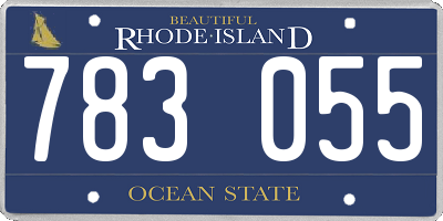 RI license plate 783055