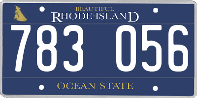 RI license plate 783056