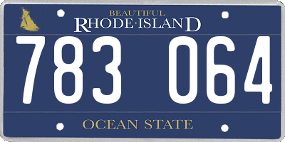 RI license plate 783064