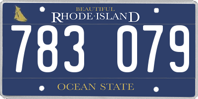 RI license plate 783079