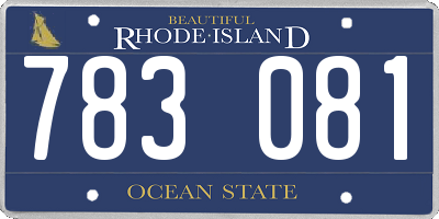 RI license plate 783081