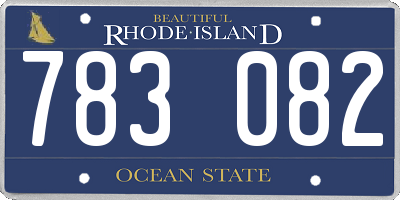 RI license plate 783082