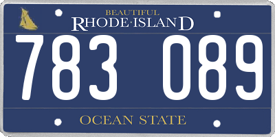 RI license plate 783089