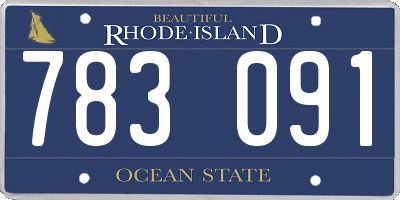RI license plate 783091