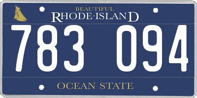 RI license plate 783094