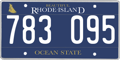 RI license plate 783095
