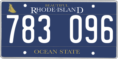 RI license plate 783096