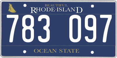 RI license plate 783097