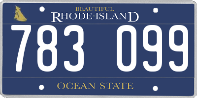 RI license plate 783099