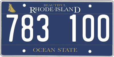 RI license plate 783100