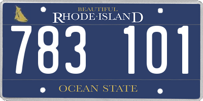 RI license plate 783101