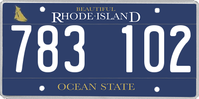 RI license plate 783102