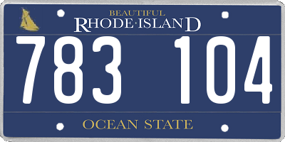 RI license plate 783104