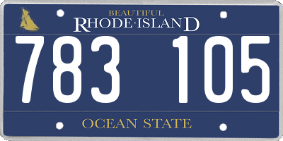 RI license plate 783105
