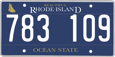 RI license plate 783109