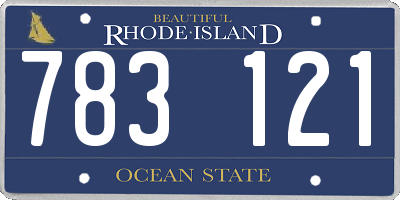 RI license plate 783121