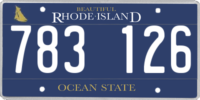 RI license plate 783126