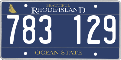 RI license plate 783129