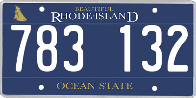 RI license plate 783132