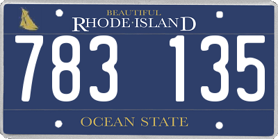 RI license plate 783135