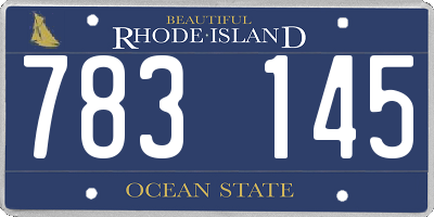 RI license plate 783145