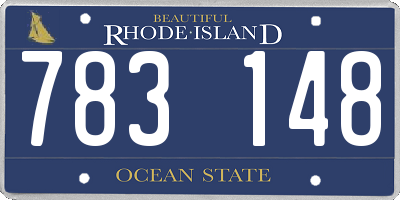 RI license plate 783148