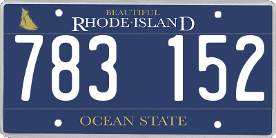 RI license plate 783152
