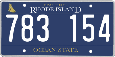 RI license plate 783154